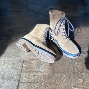 Tory Burch Miller Suede Lug-Sole Boot